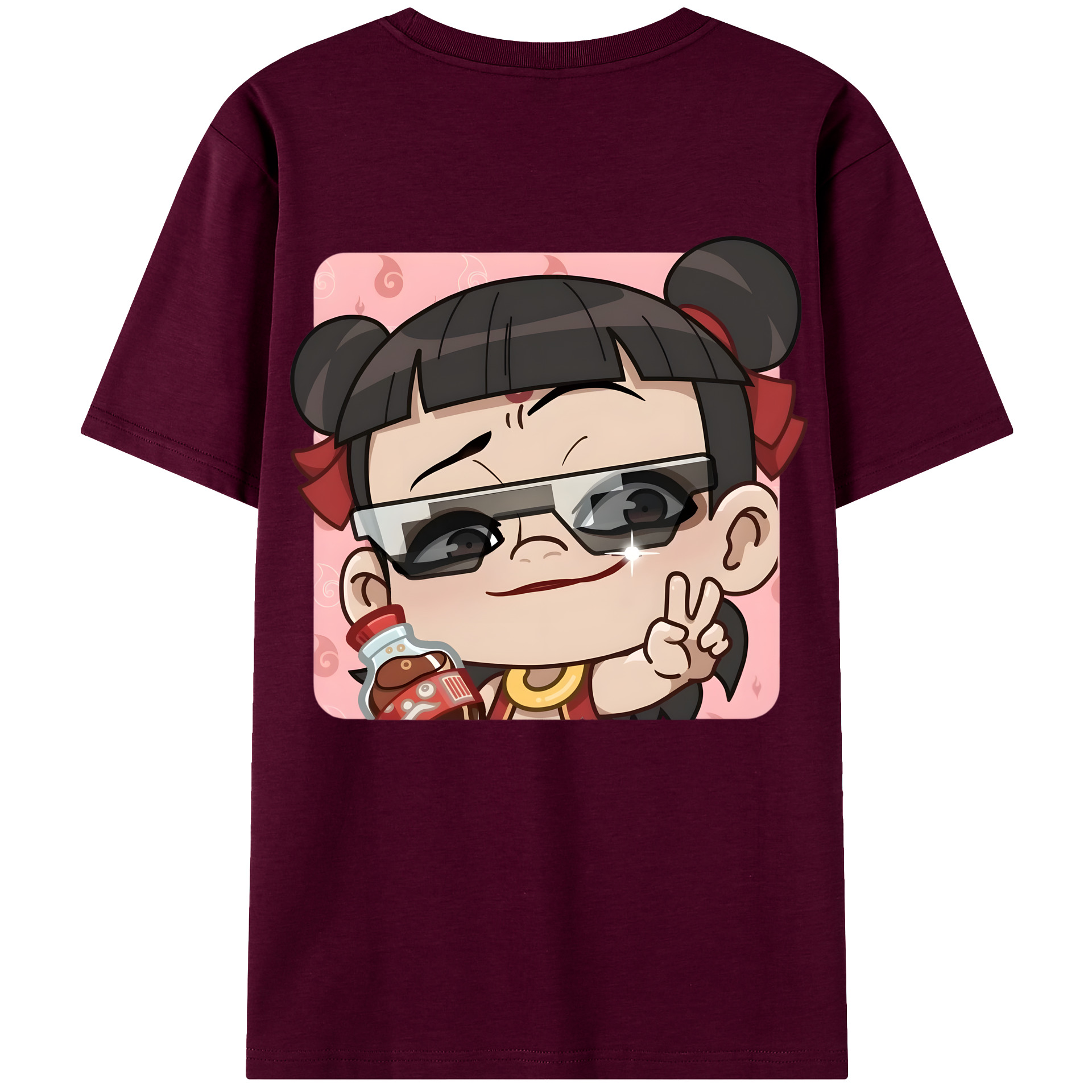 （画像用） Ne Zha 2 ナタ 魔童の大暴れ レディース半袖Tシャツ(バックプリント)